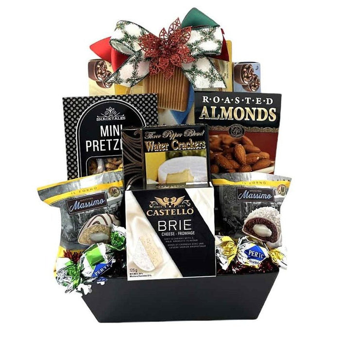 Cheese and Nut Deluxe - Glitter Gift Baskets