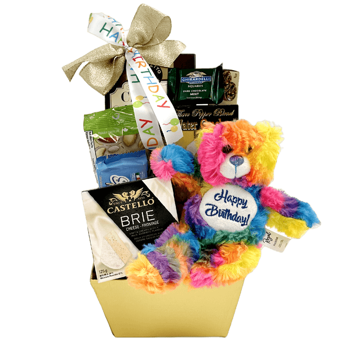 Rainbow Birthday Dreams Basket - Glitter Gift Baskets