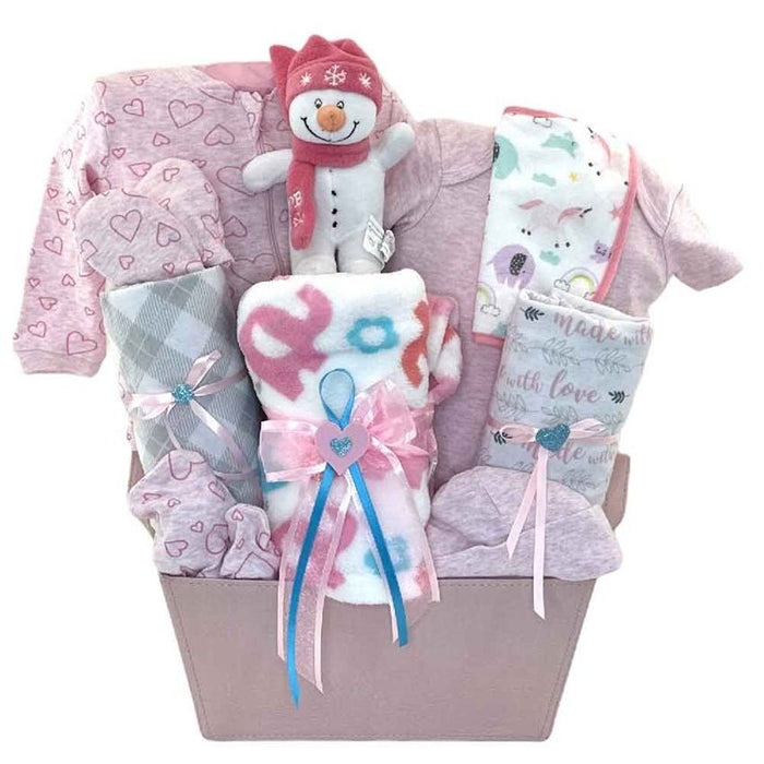 Welcome Baby Girl - Glitter Gift Baskets