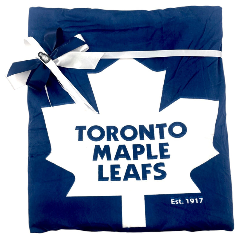 Gift Baskets Toronto, Little Leafs Fan personalized newborn blanket by Glitter Gift Baskets