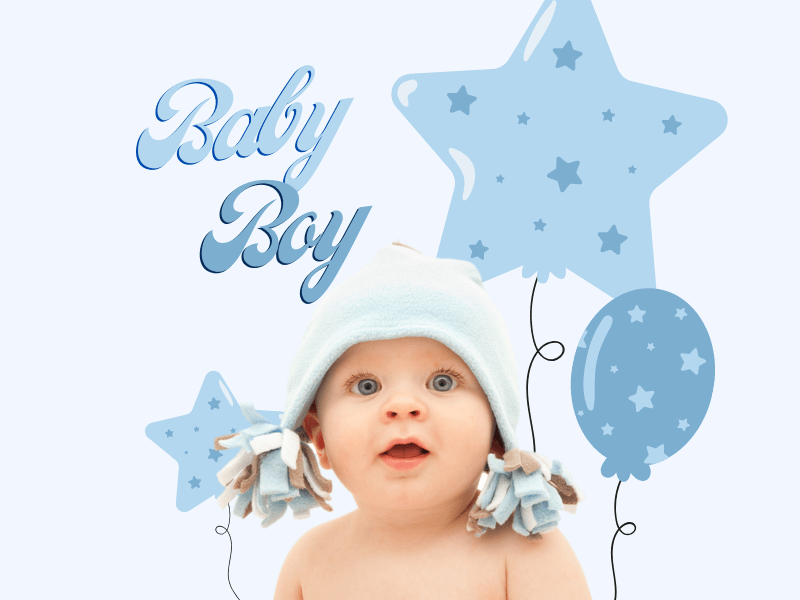 Baby Boy Glitter Gift Baskets
