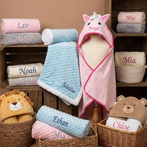 Personalized Baby Blankets and Towels 