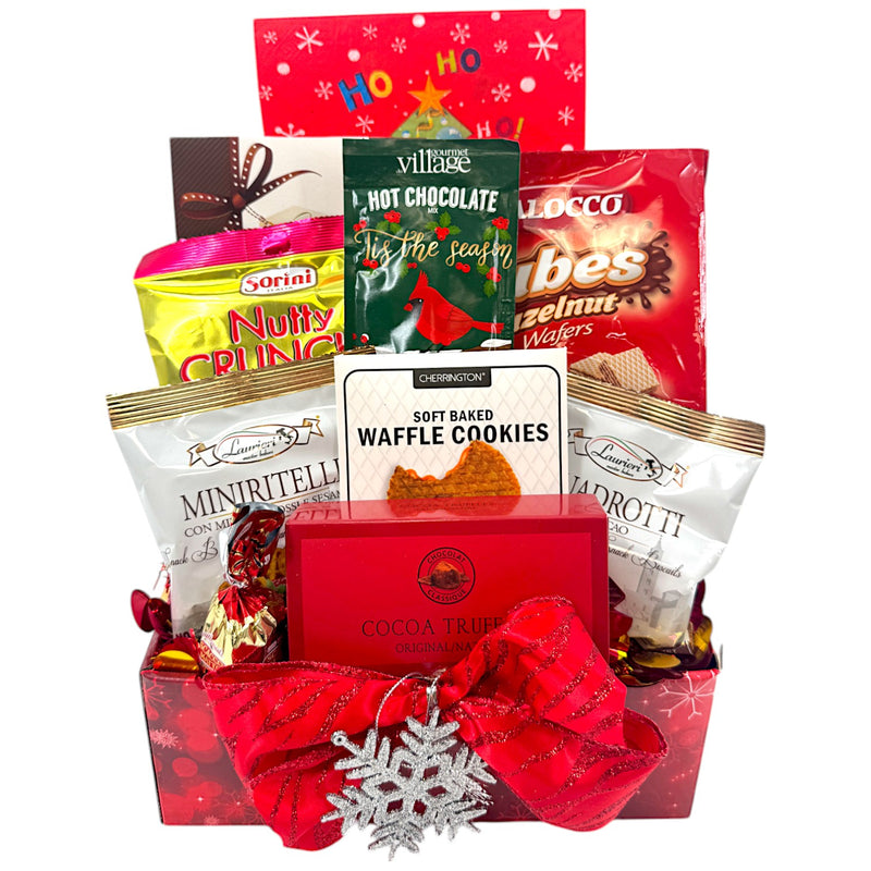 Chocolate and Cookie Sensation - Holiday Chocolate & Cookies Gift Basket