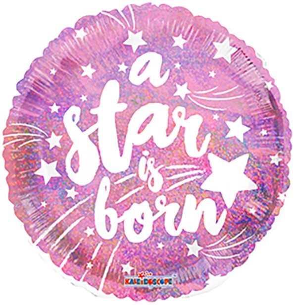 A Star is Born Girl - "It's a Girl" Baby Footprint Balloon