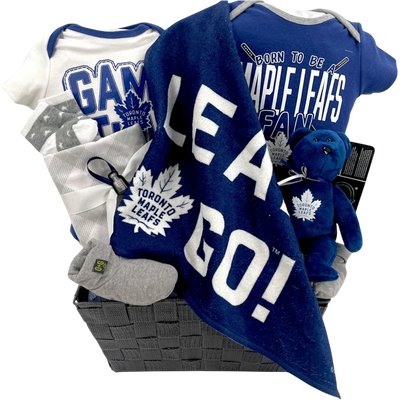 Toronto Maple Leafs Baby Gift Basket for Hockey Fans