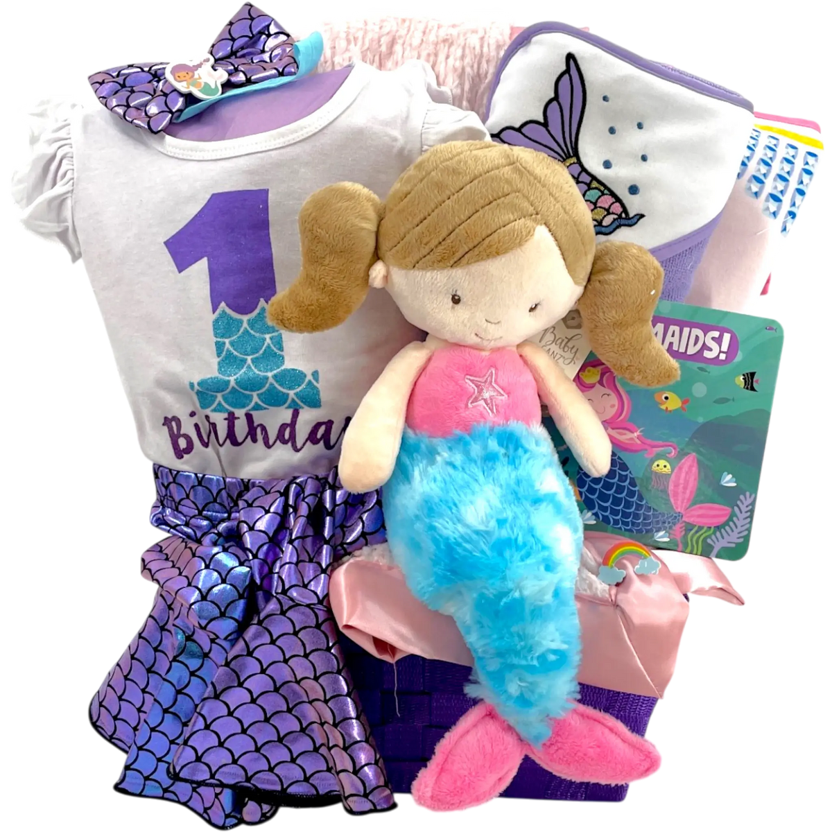 Little Mermaid's First Birthday Gift Basket