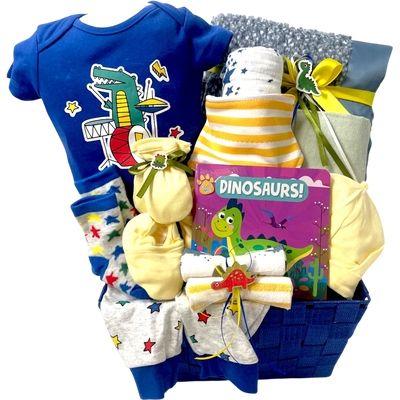 Little Croc Drummer Baby Boy Gift Basket