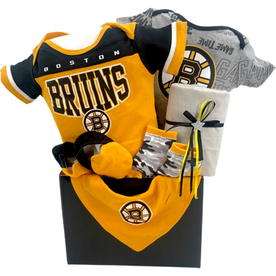 Born a Bruins Fan Baby Bodysuit and Bootie Box