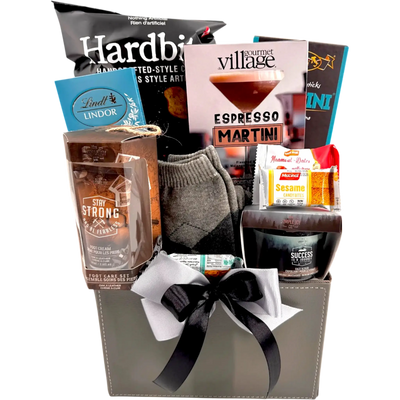 Oak and Leather Grooming Gourmet Gift for Men