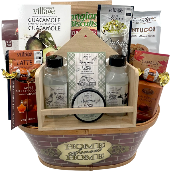 Home Sweet Home Maple Truffle and Biscotti Gift Basket