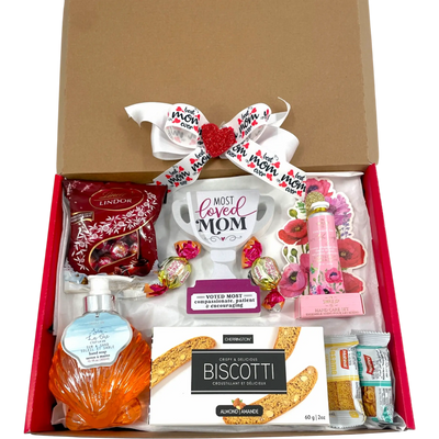 Most Loved Mom Trophy and Treats Mother's Day Box