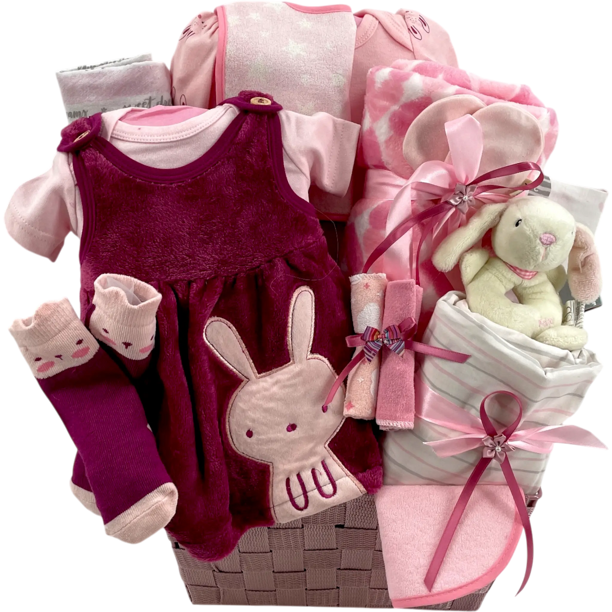 Blush and Berry Dreams Baby Girl Gift Basket