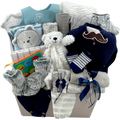 Little Gent Cable Knit Baby Boy Gift Basket