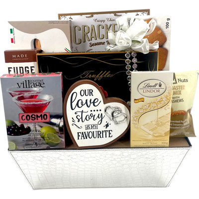 Luxury Nuptials: Gourmet Treats & Keepsake Wedding Gift Basket
