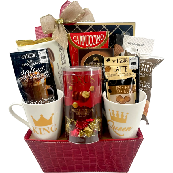 Crown for Two Chocolate and Cookie Couples Gift Basket