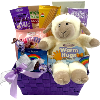 Sweet Dreams Lavender & Weighted Lambie Basket