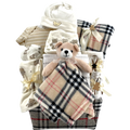 Wee Bear's Plaid Welcome Baby Basket