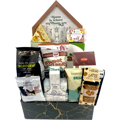 Sip Snack and Grow Housewarming Gift Basket
