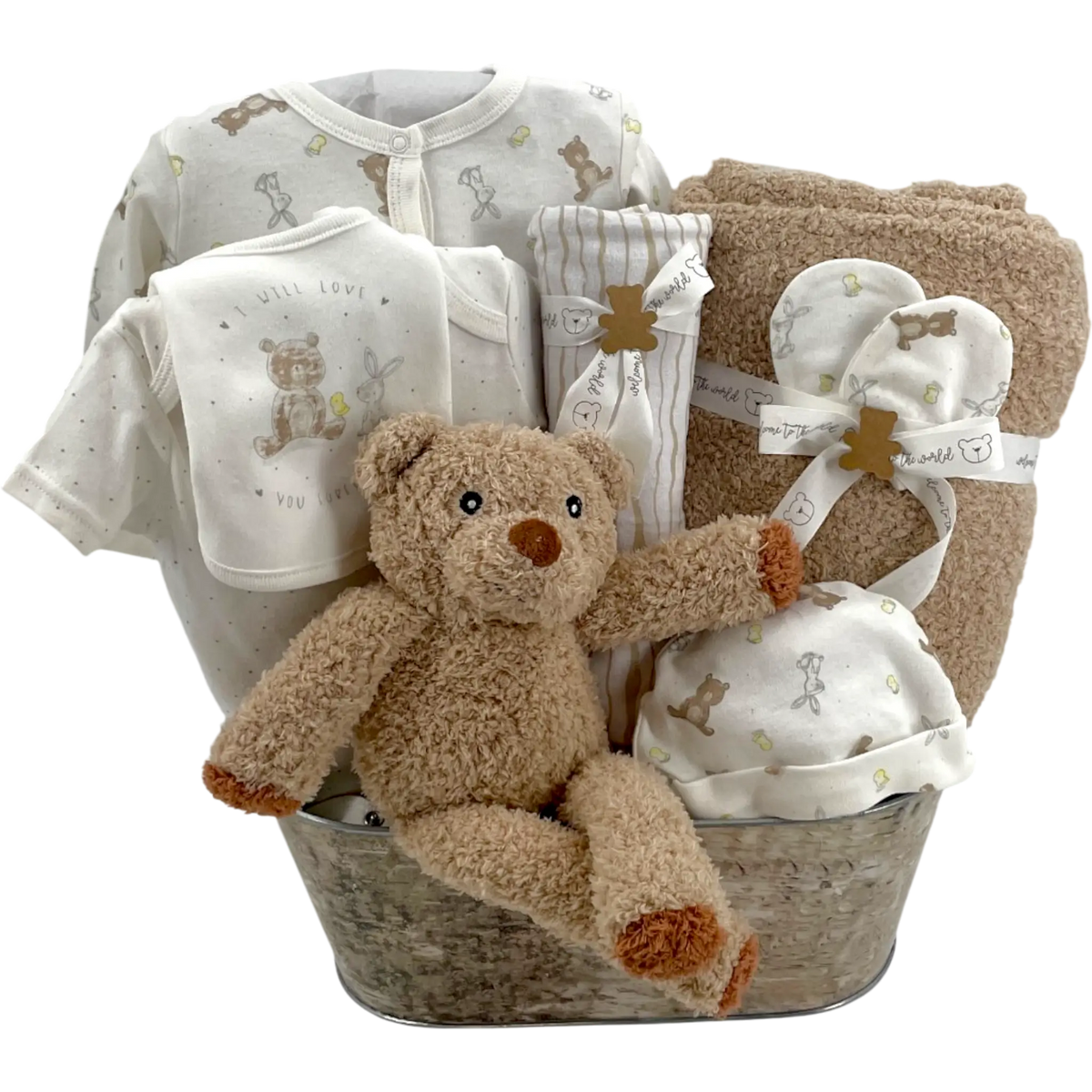 Little Bear's Caramel Cuddle Baby Gift Basket