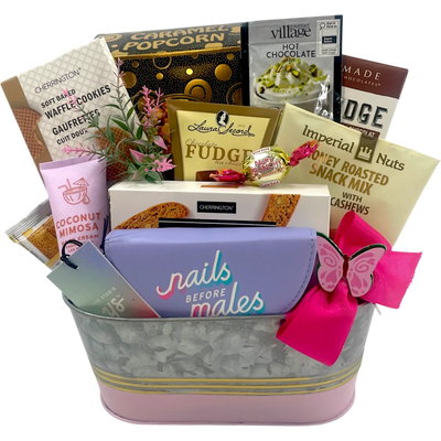 Nails Before Males Pamper and Chocolate Treat Basket