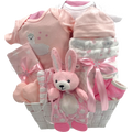 Cuddle Bunny Dreams Baby Girl Gift Basket