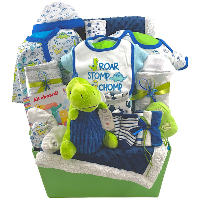 Dinosaur Fun Deluxe Baby Boy Gift Basket