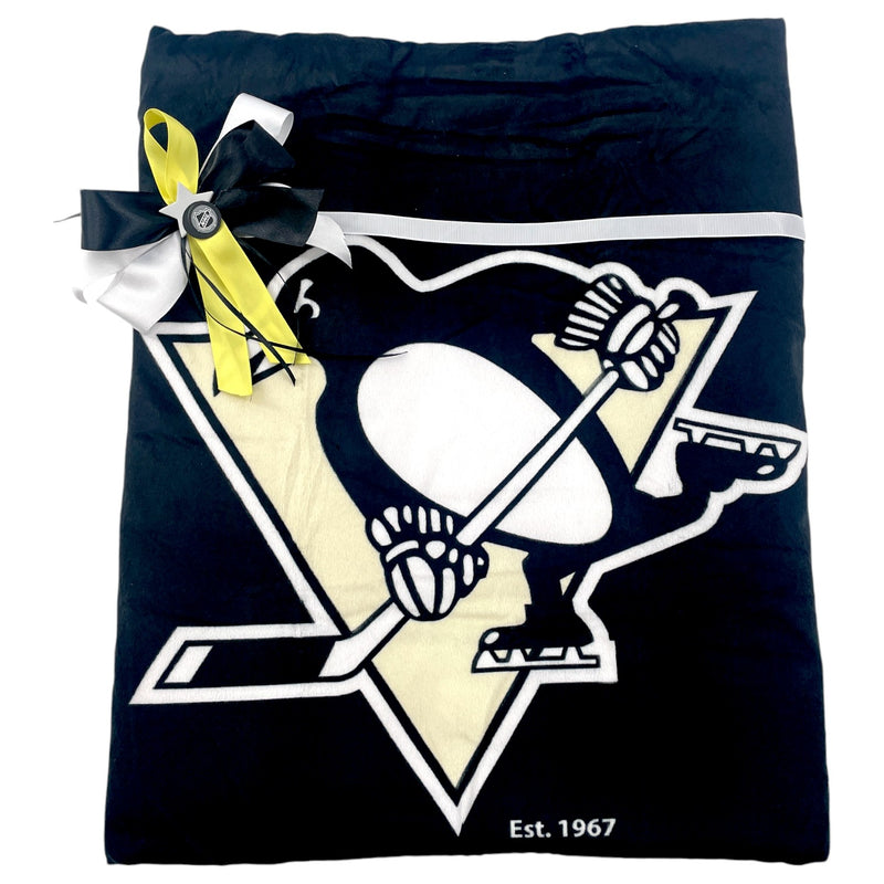 Penguin Pride Baby Blanket – Personalized Pittsburgh Penguins Gift Personalized Baby Gifts