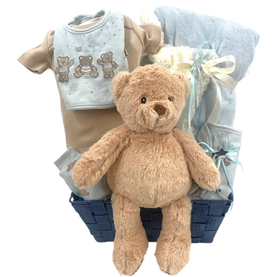 Lil Teddy Arrival Boy - The Perfect Baby Boy Gift Basket