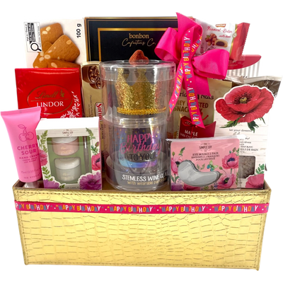 40 and Fabulous Birthday Basket - Glitter Baskets -Birthday Gift Baskets