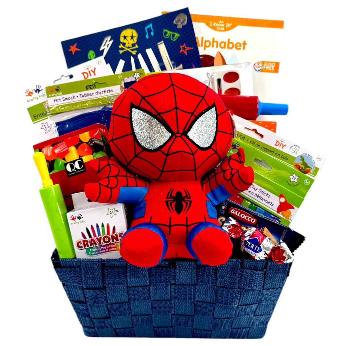 Spider-Man’s Super Craft Adventure Gift Basket - Perfect for Kids Kids Gift Basket