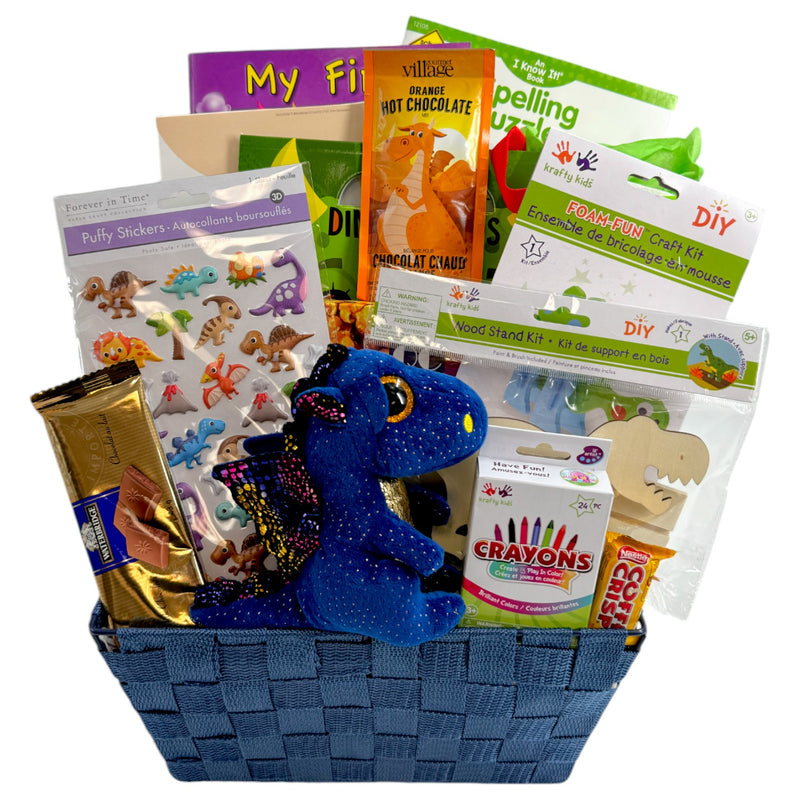 Dino Adventure Birthday Gift Basket for Boys Kids Gift Basket