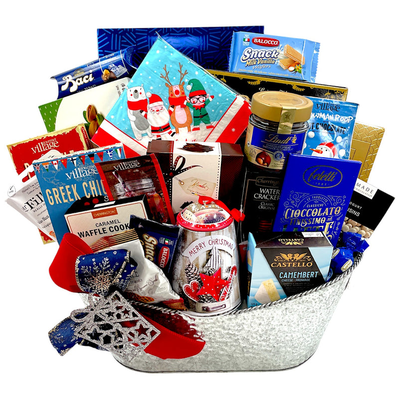 Chocolate and Savory Extravaganza - Gourmet Treats & Holiday Delights Gift Basket