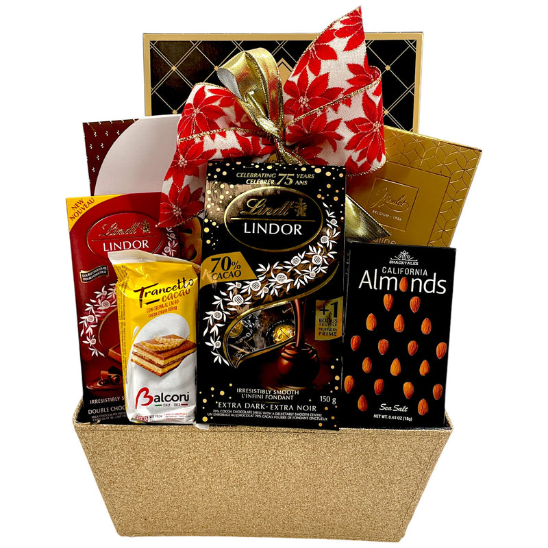 Corporate Sinful Treat Gift Basket - Lindt Chocolate & Gourmet Treats