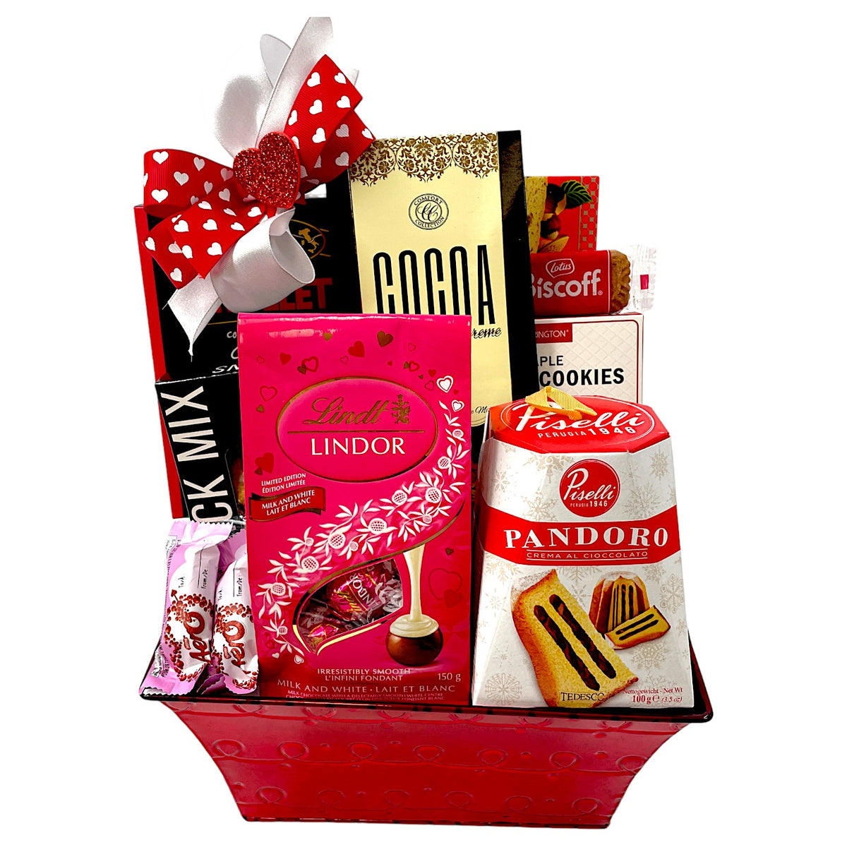Crimson Delight: Valentine's Gourmet Love Basket