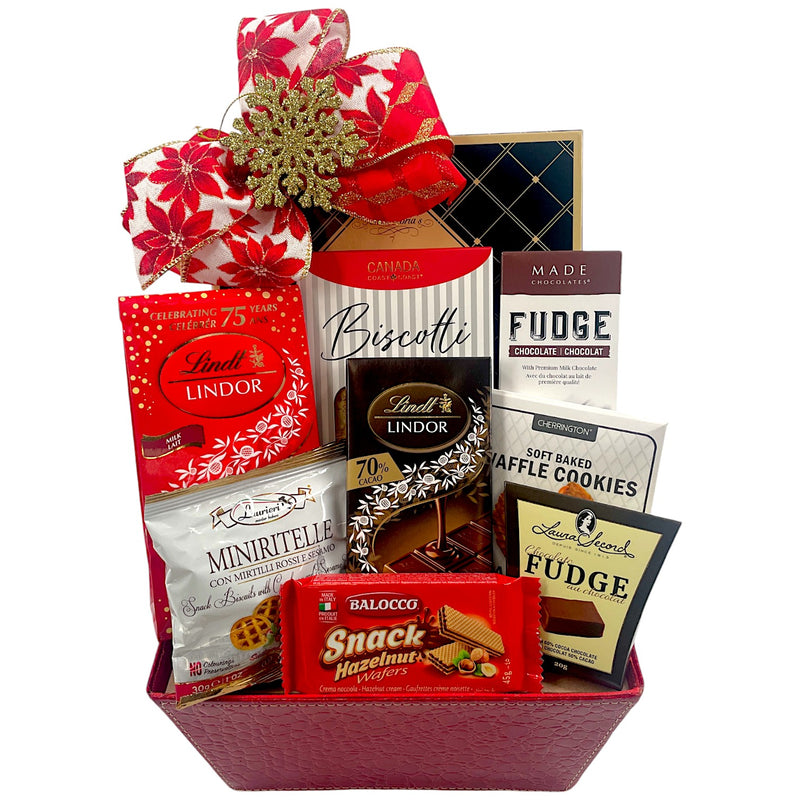 Deluxe Lindt Chocolate Indulgence - Lindt & Holiday Treats Gift Basket