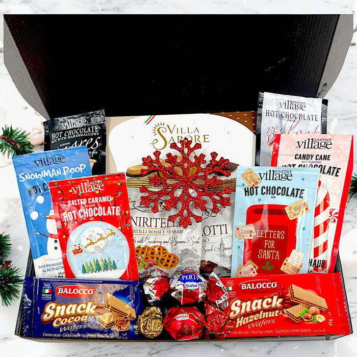 Gourmet Hot Chocolate and Cookies for Santa - A Festive Delight Christmas Baskets