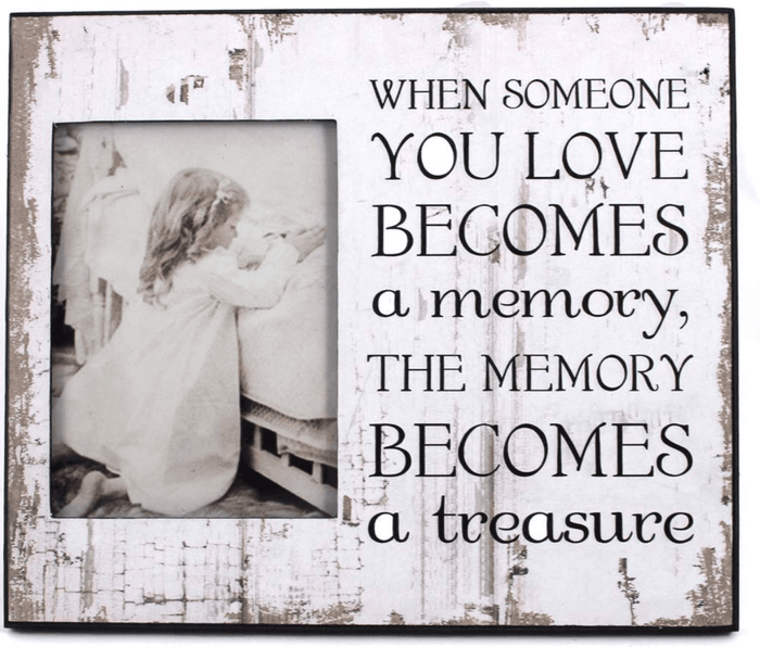 Treasure Memory Sympathy Frame – 11x13 Picture Frame with Heartfelt Inscription 