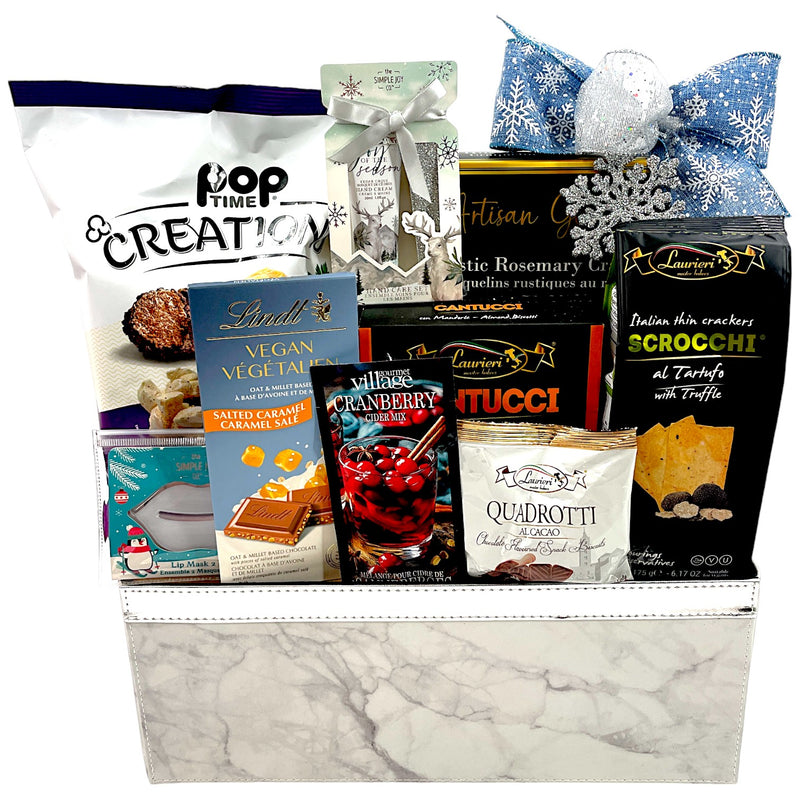 Vegan Holiday Delights - Gourmet Snacks & Pampering Gift Basket