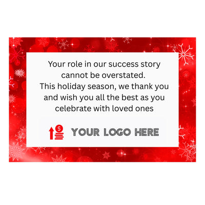 Add Your Company Logo to the Holiday Card in Your Gift Basket for Free - Glitter Baskets - 
