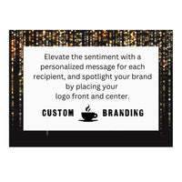 Add Your Company Logo to the Holiday Card in Your Gift Basket for Free - Glitter Baskets - 