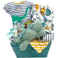 Baby Dinosaur Basket - Glitter Baskets - Baby Boy Gift Basket