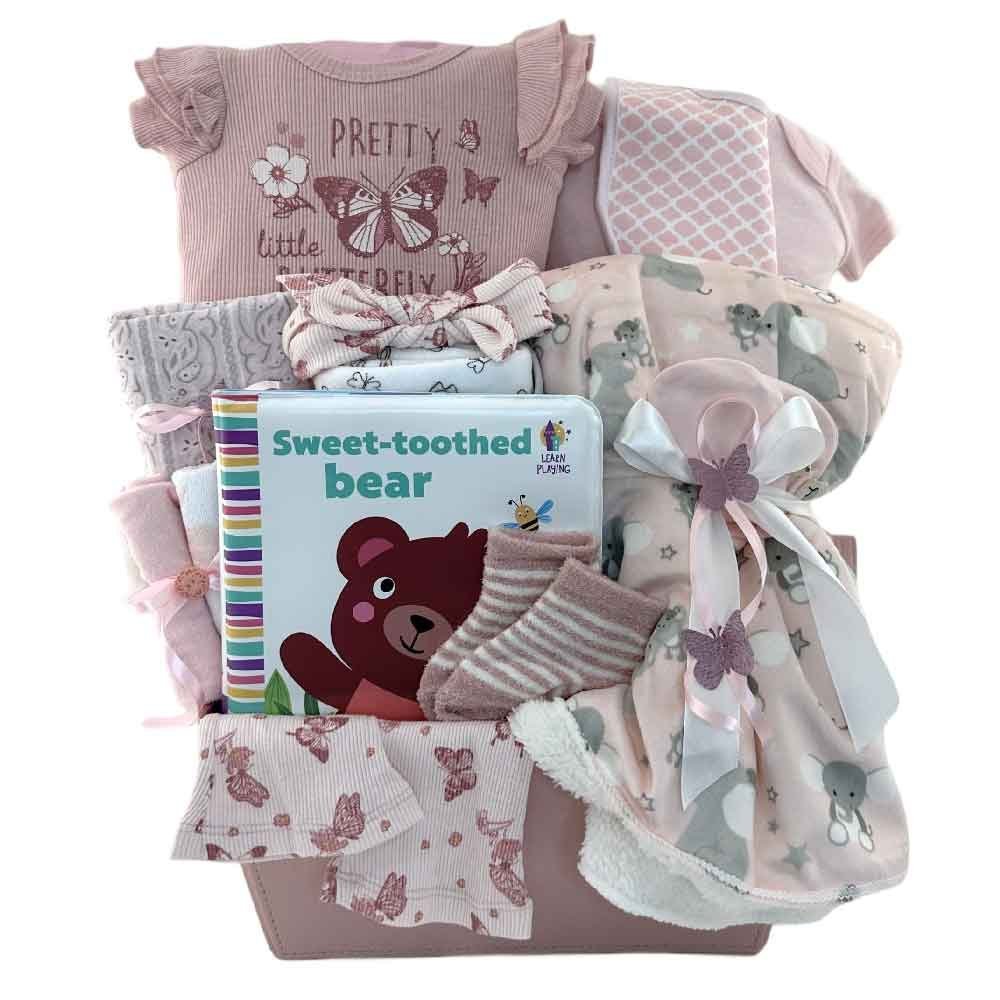 Baby Doll Love - Glitter Baskets - Baby Girl Gift Basket