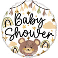 Baby Shower Balloon with Bear and Rainbow 9 Inch Mylar