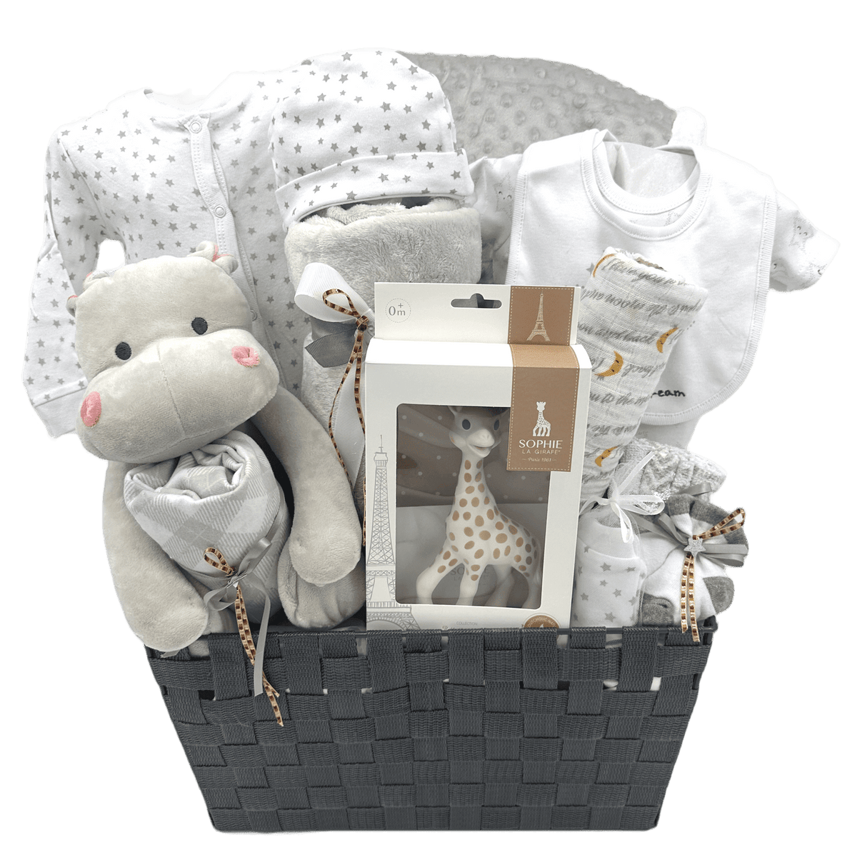 Baby's Deluxe Comfort Bundle - Glitter Baskets - Gender Neutral Baby Gift Basket