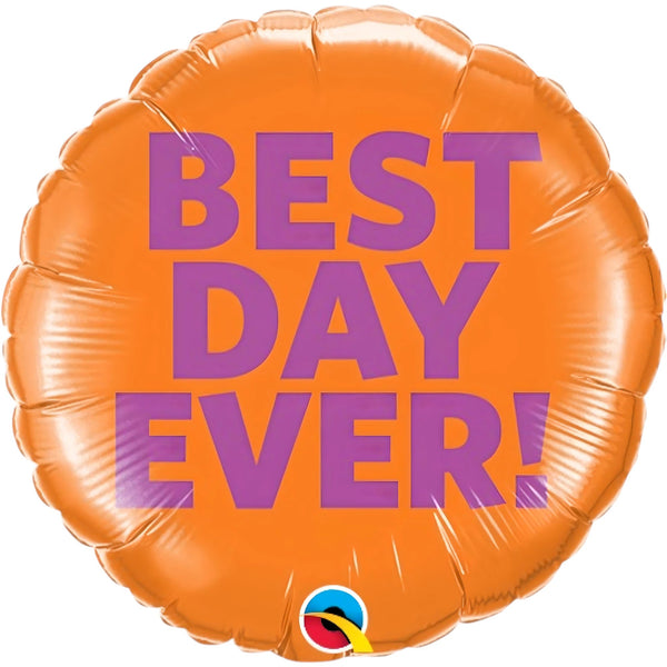 Best Day Ever Balloon 9 Inch Mylar - Glitter Baskets - Balloon