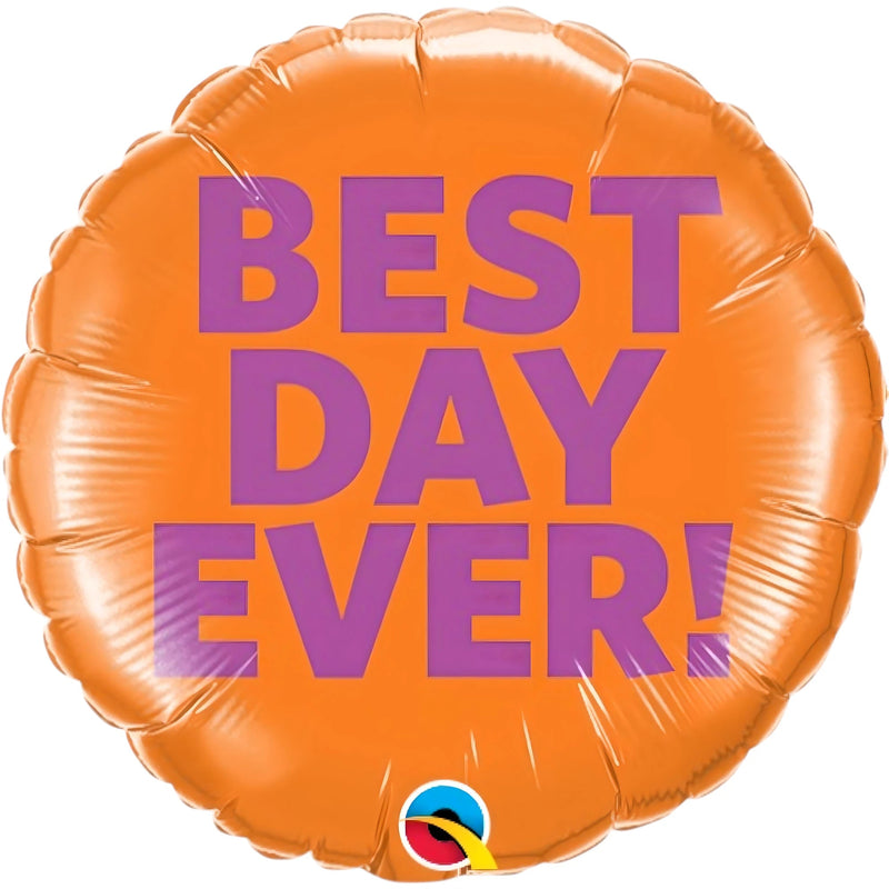 Best Day Ever Balloon 9 Inch Mylar - Glitter Baskets - Balloon