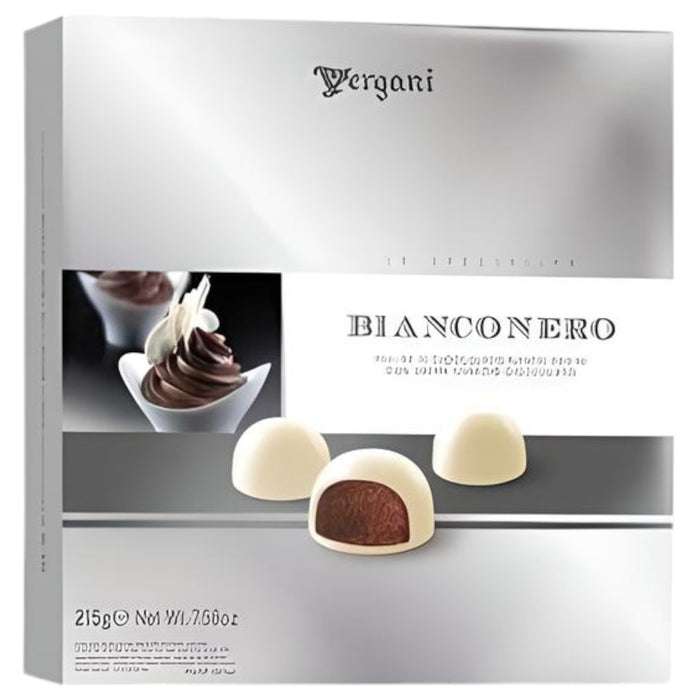 Italian Elegance: White Chocolate Pralines with Dark Chocolate Ganache Bianco Nero 