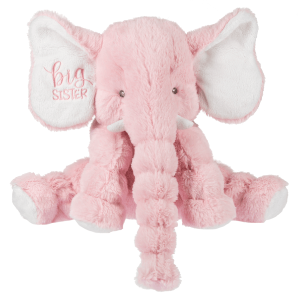 Big Sister Elephant Plush Toy - Adorable & Cuddly Companion for Little Ones - Glitter Baskets - 