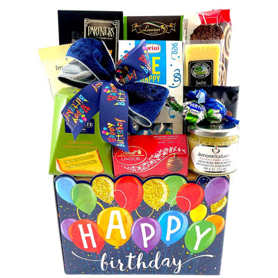 Birthday Basket Deluxe - Glitter Baskets - Birthday Gift Baskets