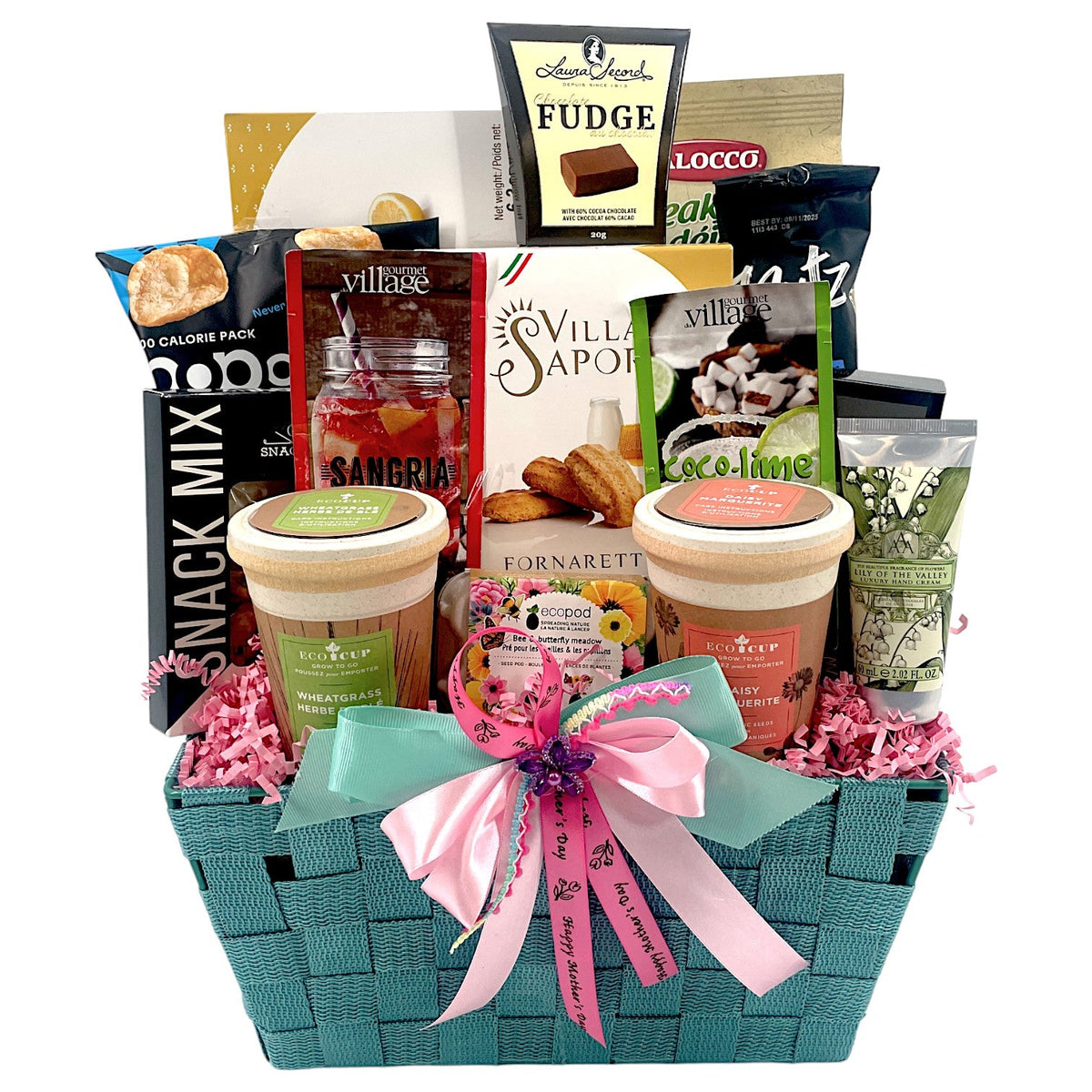 Blooming Serenity Spa & Gardening Gift - Glitter Baskets - Spa Gift Baskets